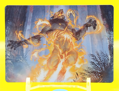 mtg midnight hunt art cards Untamed Pup Art Card (Gold-Stamped Signature) [Innistrad: Midnight Hun main image 0