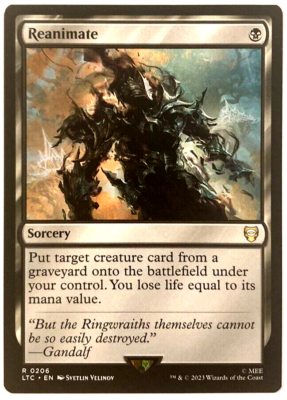 MTG Reanimate Tales of Middle-earth Commander 206 Regular Rare, Pack Fresh!  | eBay