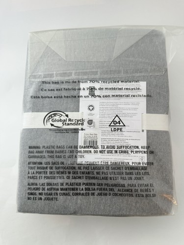 New • Pottery Barn Teen • Organic Favorite Tee Sheet Set • Twin XL • Gray - Picture 5 of 6