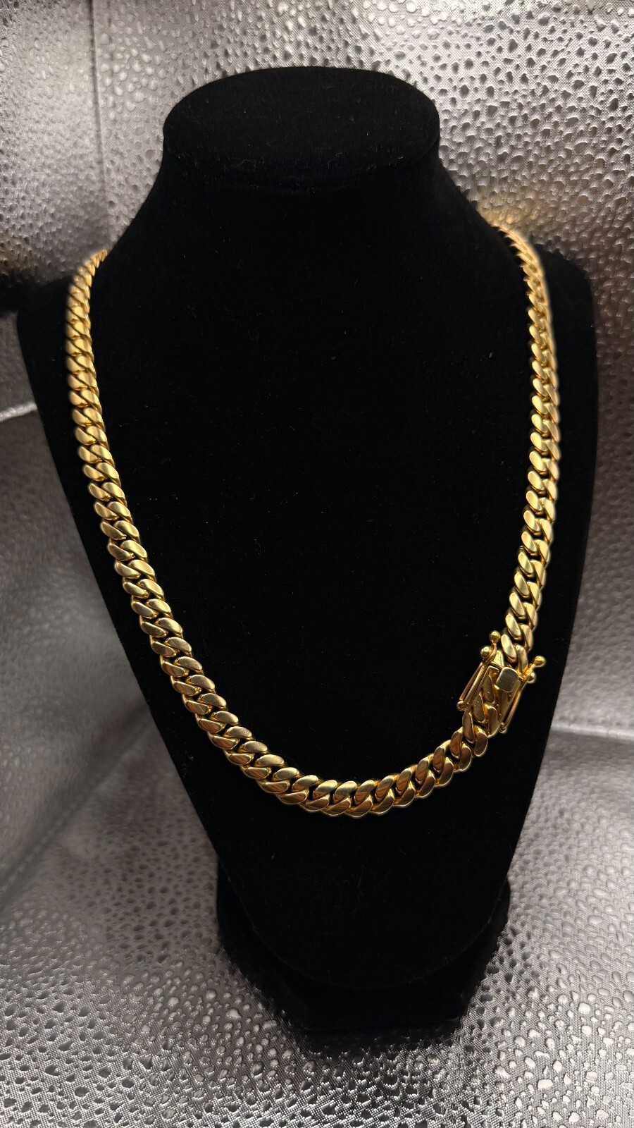 14K Solid Yellow Gold Cuban Link Chain 165g 24" High Polish Miami Necklace