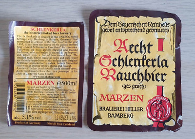 German Craft Bottle Beer Label - Aecht Schlenkerla