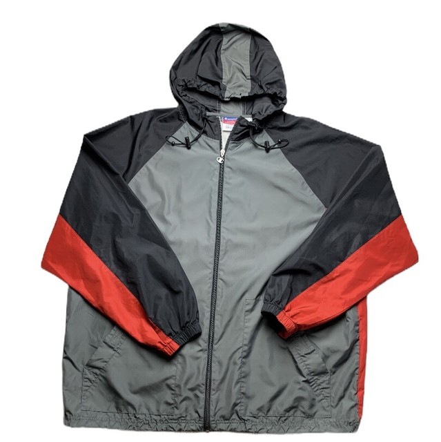 Champion Full Zip Hooded Jacket Mens Size XXL Windbreaker Lightweight