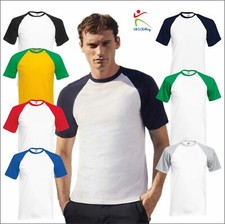 Fruit of the Loom Mens Valueweight Short Sleeve Baseball T-Shirt Casual Sports T
