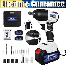 Brushless Impact Wrench Electric Drill 1/2 Inch Driver Tool for Car Tyre Wheel