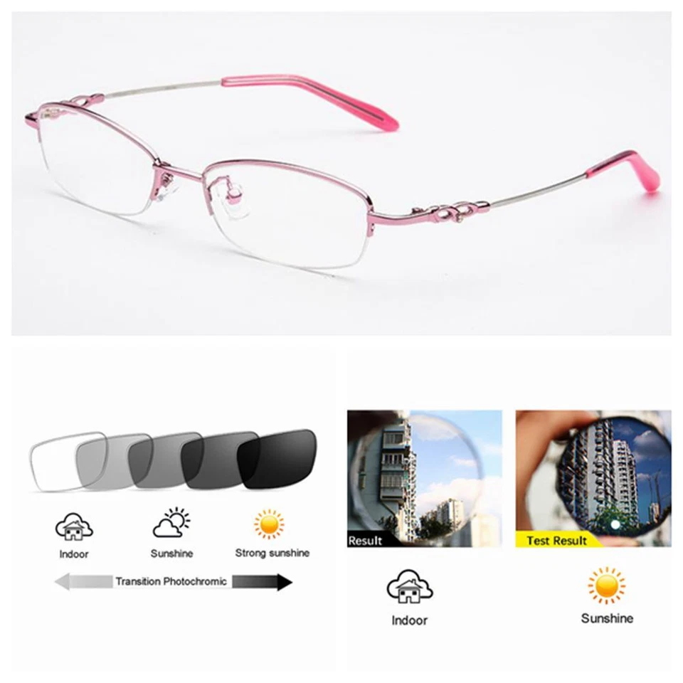 Gafas de lectura fotocromáticas de transición flexibles grabadas para mujer Foto 4 de 4
