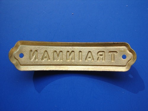 Vintage NOS Railroad Train Porter Hat Metal Badge Plate Trainman Jersey MD - Picture 6 of 13