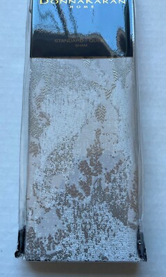 NWT DONNA KARAN HOME STANDARD/QUEEN SHAM, PLATINUM, LUNA COLLECTION