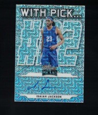 2021-22 Leaf Metal Isaiah Jackson Rc With Pick Auto Silver Wave #WP-IK1 Pacers