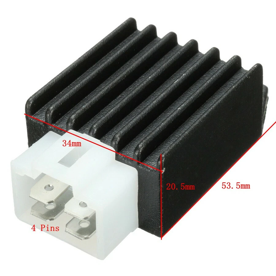 Регулятор выпрямителя блока зажигания CDI черный подходит для велосипеда 110 куб. см 125 куб. см 140 куб. см - Изображение 3 из 4