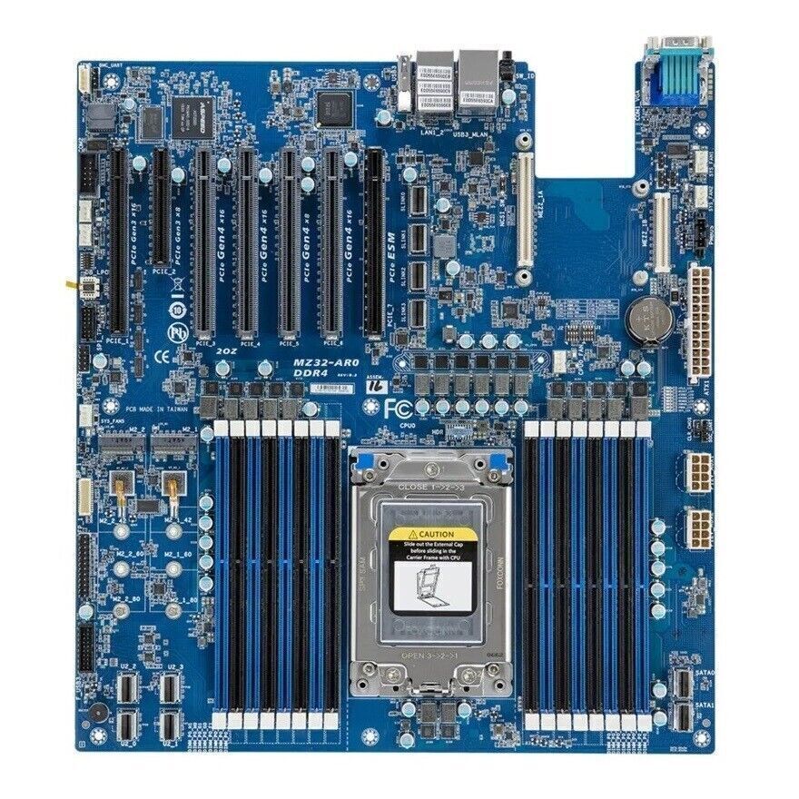 EYPC 7702P メモリセット DDR4 2400 128GB Gigabyte MZ32-AR0 Rev 1.0 Motherboard + AMD EPYC 7702P CPU