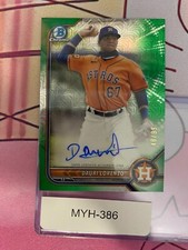 DAURI LORENZO 2022 BOWMAN #BMADLZ CHROME PROSPECTS AUTO GREEN MOJO /99