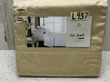 Hotel Collection 100 Egyptian Cotton 400 TC Cal King Flat Sheet Camel New