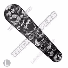 Gas Tank Dash Console Insert Cover 08 - 16 Harley Streetglide FULL SKULL PILE GY