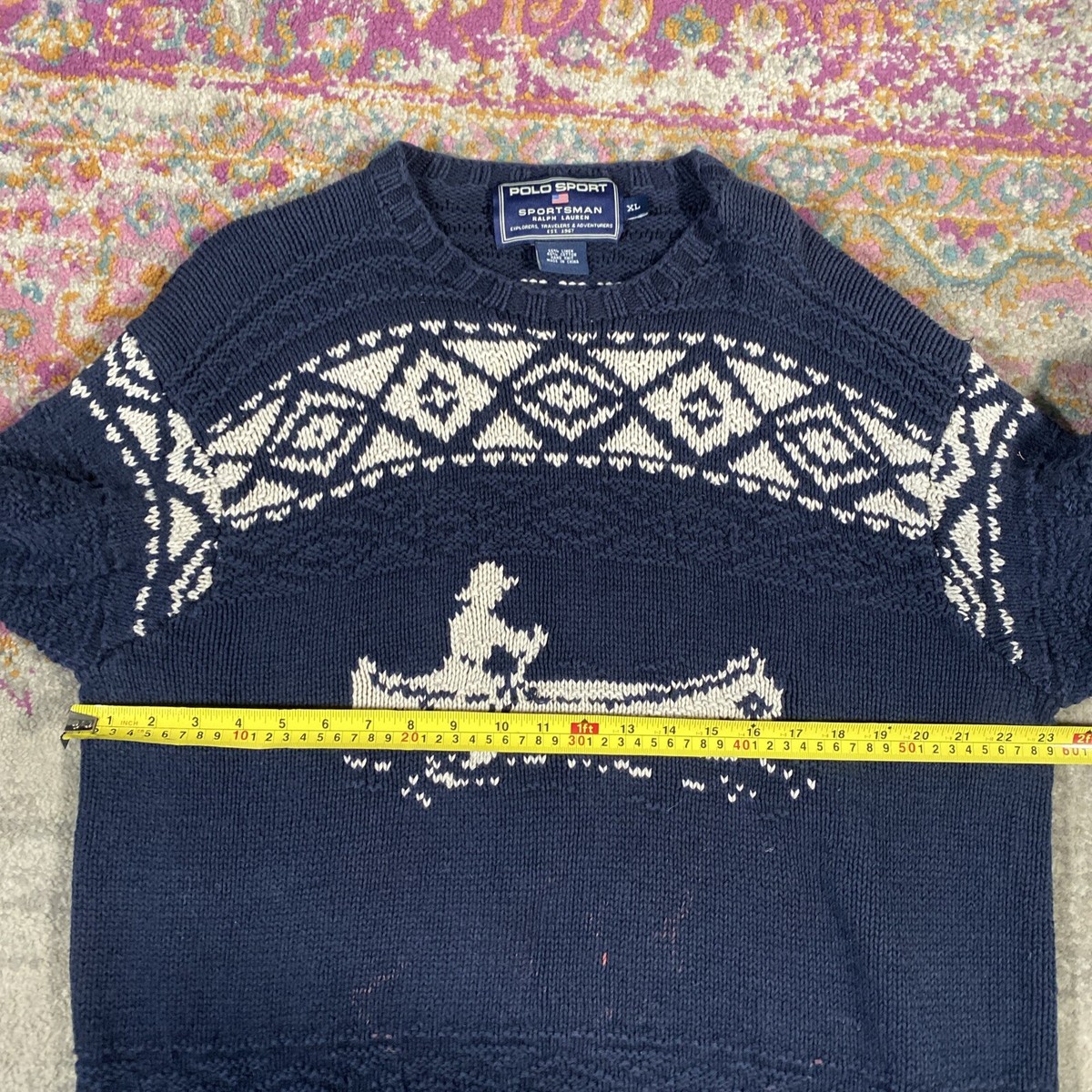トップス 90s polo by ralph lauren cotton knit L Vintage 90s Polo Ralph Lauren Knit Linen Cotton Blend