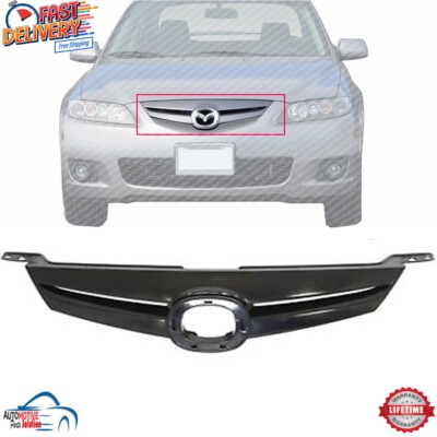 NEW FRONT GRILLE ASSEMBLY BLACK PLASTIC FOR 2006 2007 2008 MAZDA 6 MA1200177