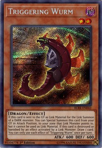 Triggering Wurm - BLRR-EN042 - Secret Rare - 1st Edition x3 - Near Mint
