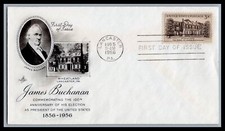 US FDC # 1081 3c Wheatland. James Buchanan ArtCraft   1956, 9d148