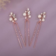 Crystal Bride Wedding Hair Pins Pearl Hair Pins Clips Wedding Hair