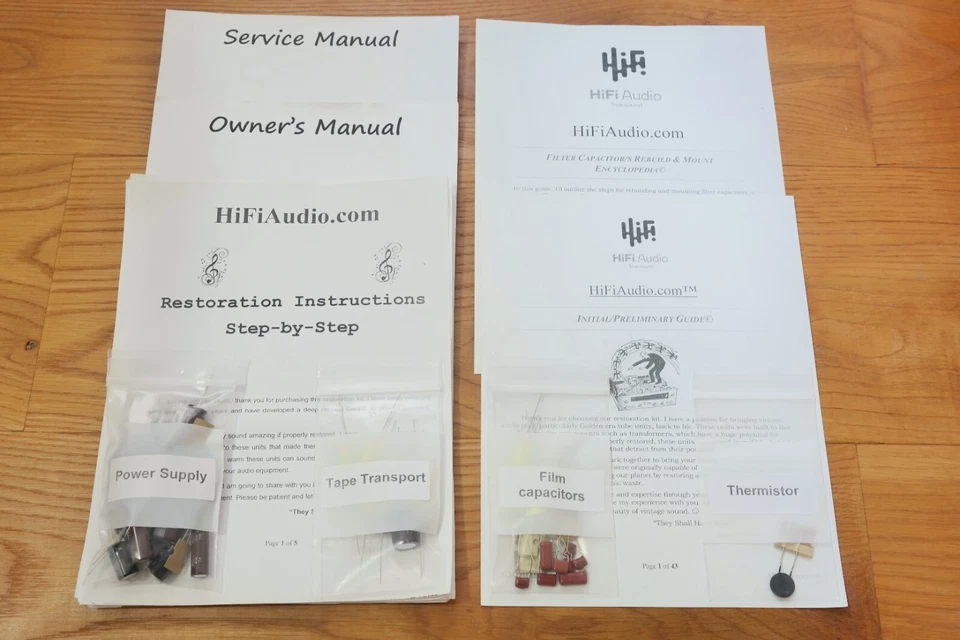 Ampex 351 Kit Restauración Actualización Recapitulación Condensador Fijar Reconstrucción Foto 2 de 4