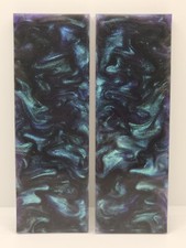 2 PCS COMPOSITE KNIFE HANDLE MATERIAL BLANK SCALES: COSMIC 5968