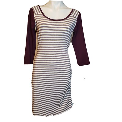 Columbia dress Reel Beauty 3/4 Sleeve Striped Omni-wick Athletic Burgundy  sz S | eBay