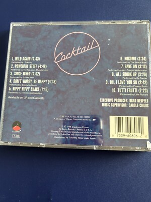 Cocktail: Original Motion Picture Soundtrack CD (1988) Tom Cruise