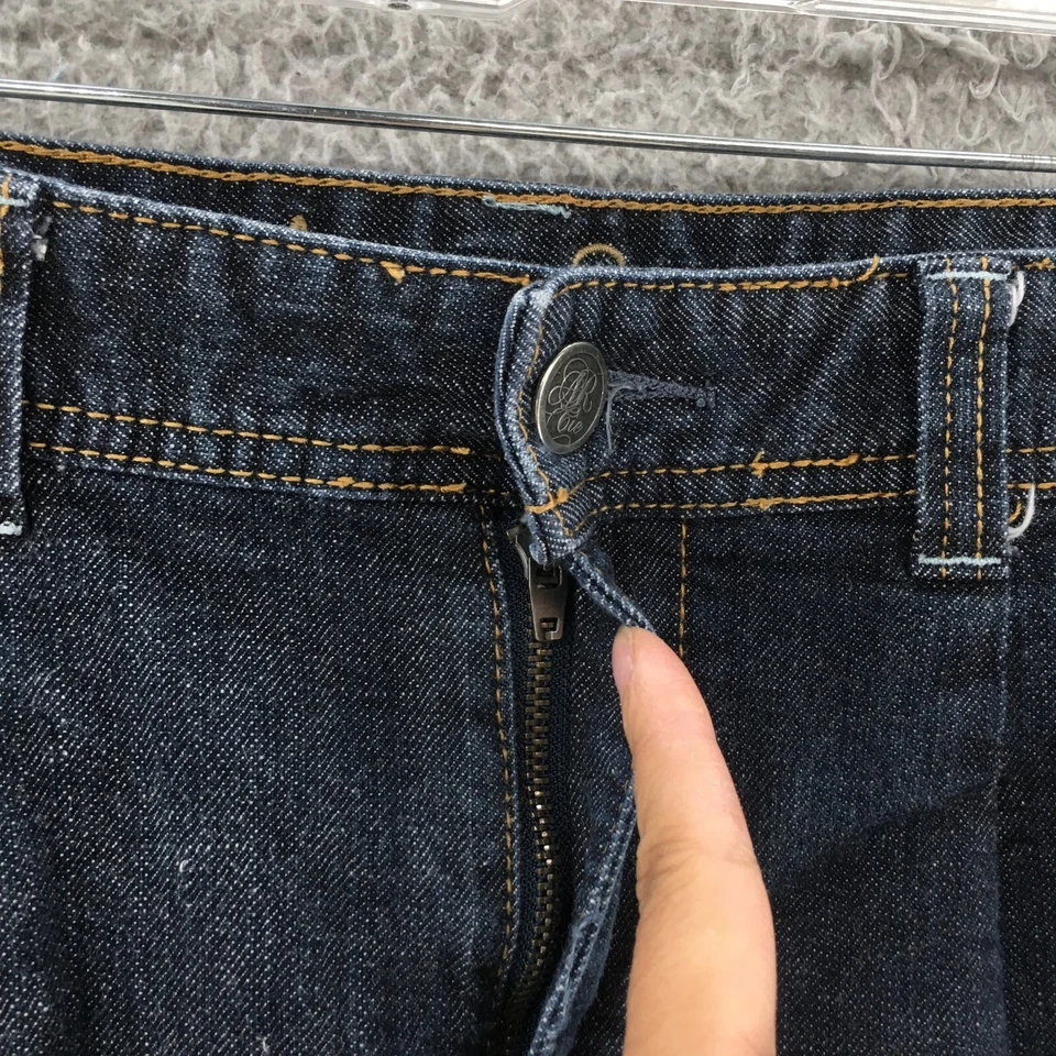 American Rag Chino Shorts Womens 14 (Actual 36x4.5) Blue Denim Mid Rise Zip Fly - Image 3 of 4