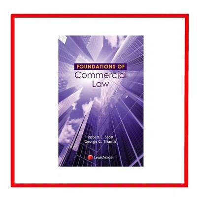  Foundations of Commercial Law VG PB Legal Law Book LexisNexis Free Shipping
