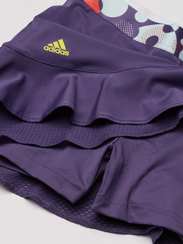 Adidas 247740 Niños Niñas Tenis Falda Tecnología Púrpura/Amarillo Choque Talla 14-15 Años Foto 2 de 3