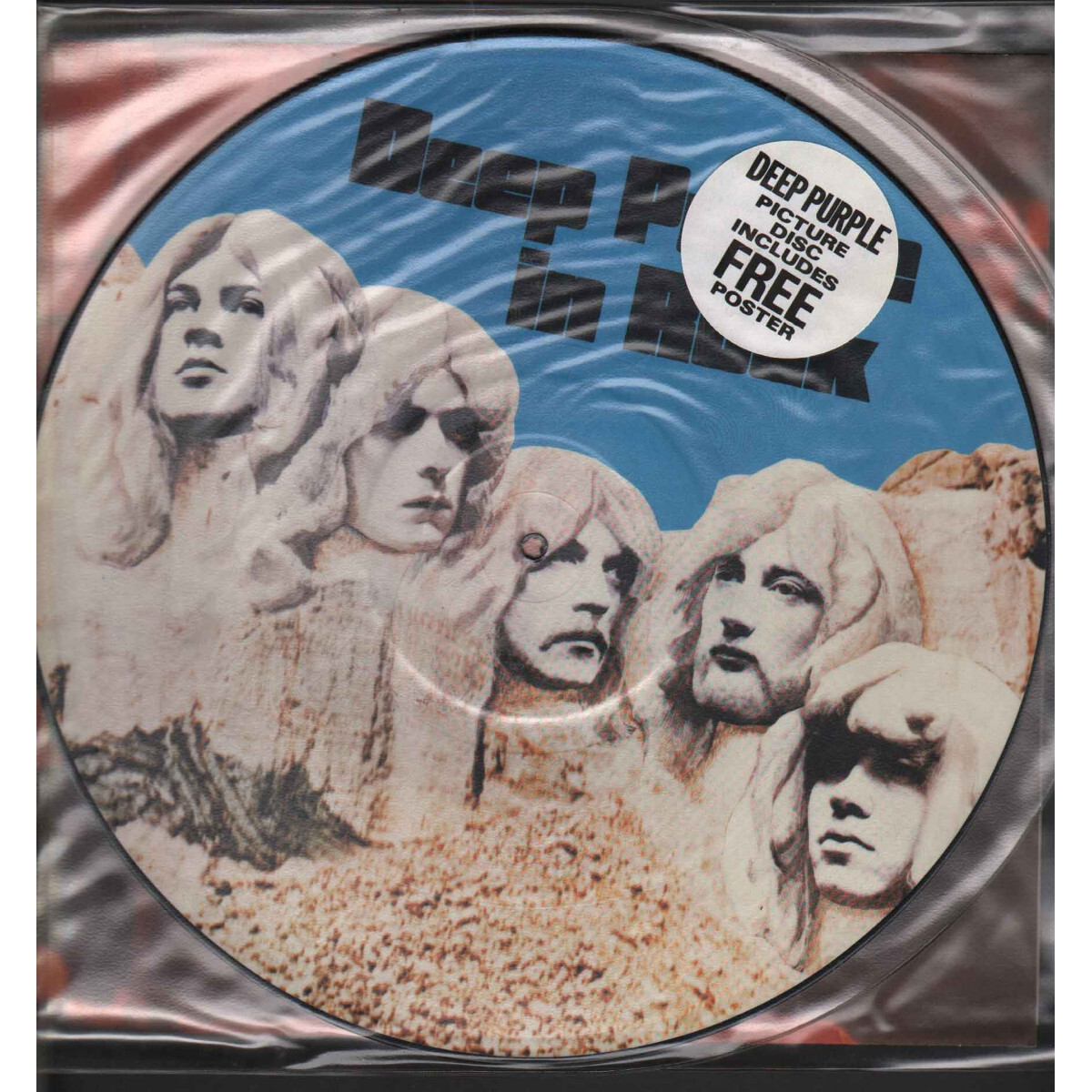 Deep Purple Lp Vinyl Picture Disc In Rock Poster EMI Harvest EJ26