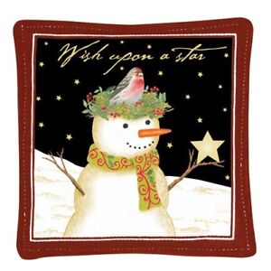Alice's Cottage Cotton Scented Spiced Mug Mat Coaster Holiday Snow Angel Wings