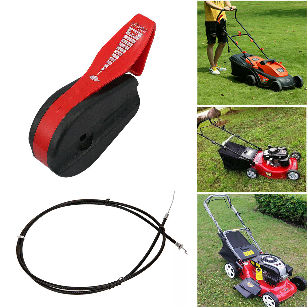 Gaszug Für Rasenmäher 1350mm - Für Victa, Rover, Masport | Rot/Schwarz