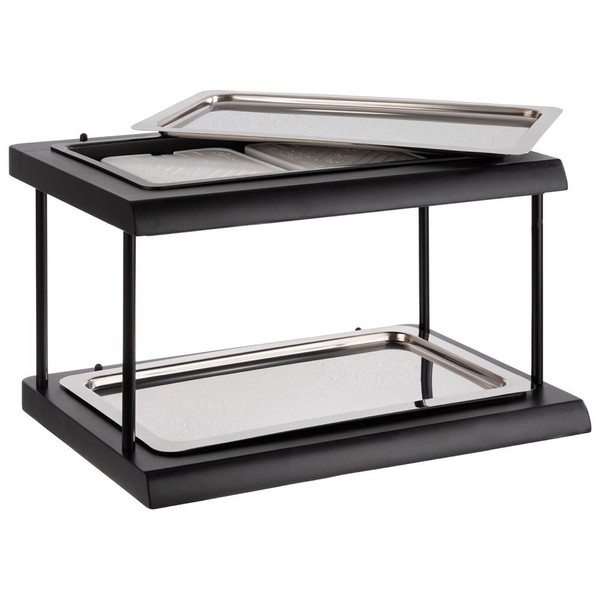 Buffetgestell Etagere 2-Stufig Gn 1/1 Mit KüHlakkus Und Edelstahltabletts-image