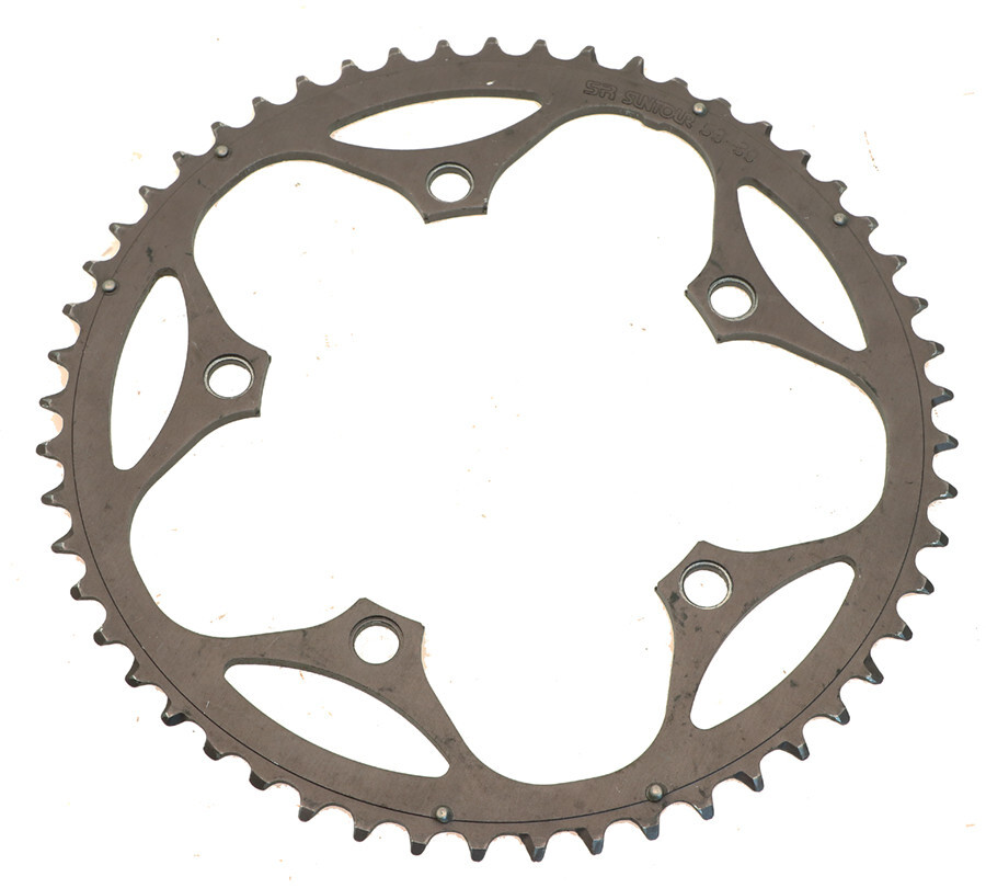 SR Suntour Superbe 53T Chainring 130BCD Vintage Grey Preowned | eBay