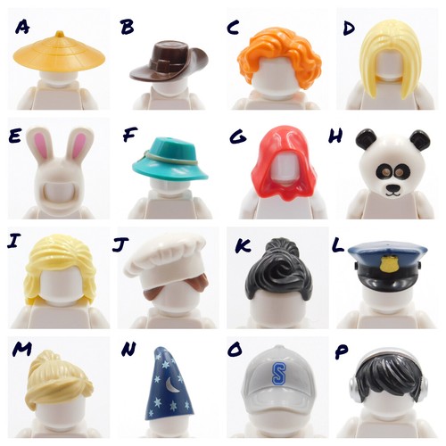 LEGO HAIRS AND HATS HEADGEAR FOR MINIFIGURES YOU PICK WHAT YOU WOULD