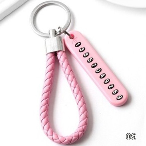 1PC Car Keychains Auto Vehicle Anti-lost Vehicles Leather Bradied Rope Fashion - Picture 33 of 43
