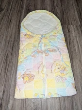 Vintage Riegel Critter Sitters Baby Receiving Blanket Zip Up Swaddle 1980’s