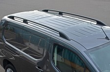 Schwarze Aluminium Dachträger Schienen Seitenleisten Für L2 Fiat Doblo (2023+)