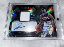 2022-23 Deni Avdija Game Worn Jersey and AUTO /199 Panini Select