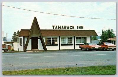 Tamarack Inn Restaurant Copper Harbor Michigan Vintage Postcard 1976 C94