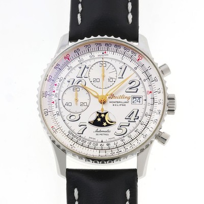 Breitling Navitimer Montbrillant Eclipse A43030 Stainless Steel 41.5mm #HIW374