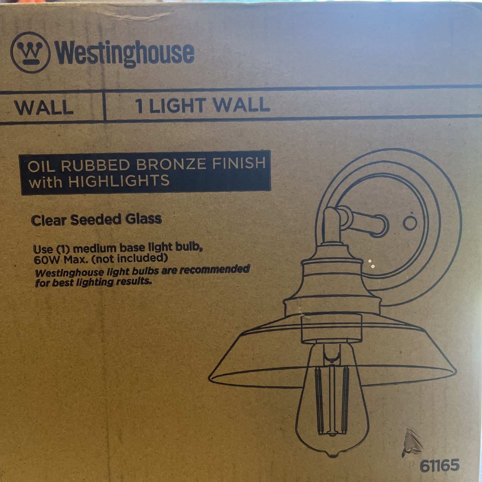 Westinghouse 61165 Oil Rubbed Bronze Finish W/ Highlights, W