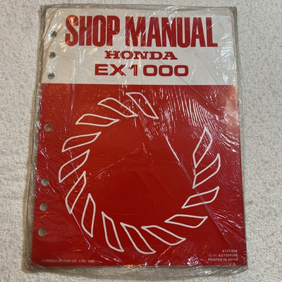 #ad #ad NOS Honda EX1000 Generator Shop Manual OEM Factory Service Manual Sealed $79.99