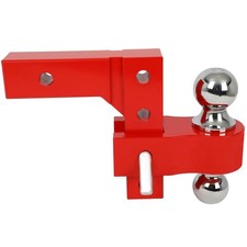 Dual Ball 6 Adjustable Trailer Hitch 2 2-5/16 10000lb 6061 Aluminum Red New