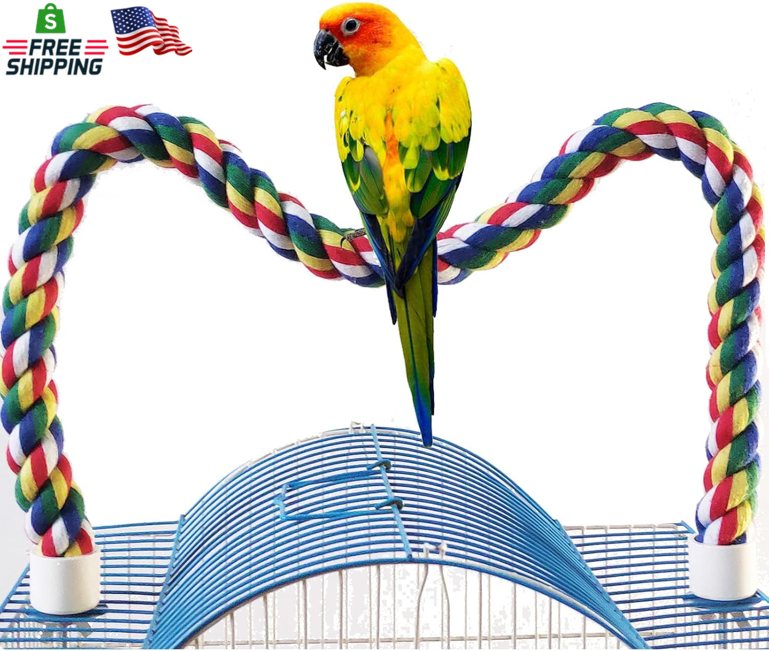 Bird Perch,Bird Rope Perch & Rope Perch,Bird Perches for Cage,Rope Perch for Con
