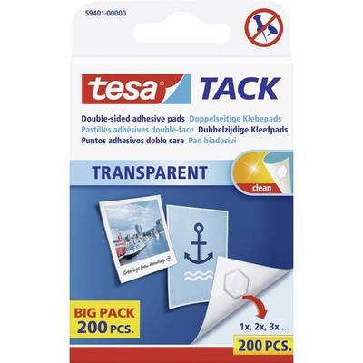tesa 59401-00000-01 TACK two-sided adhesive mats transparent Content: 20