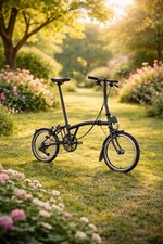 Brompton C Line Folding Bike 6-Speed Black Low Handlebars 