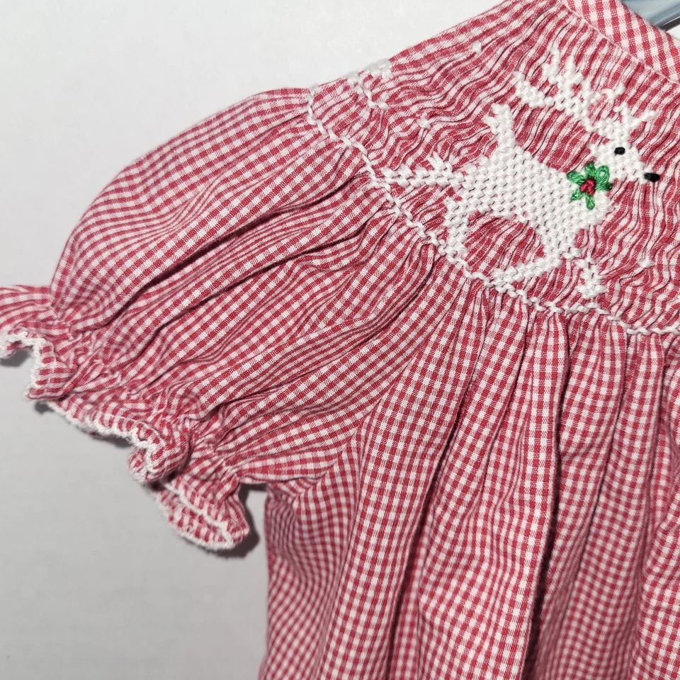 Детский рождественский комбинезон со сборками Lulu Bebe полная длина 3 месяца - Изображение 3 из 4