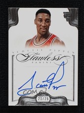 2012-13 Panini Flawless Signatures 21/25 Scottie Pippen #6 Auto HOF 3d3