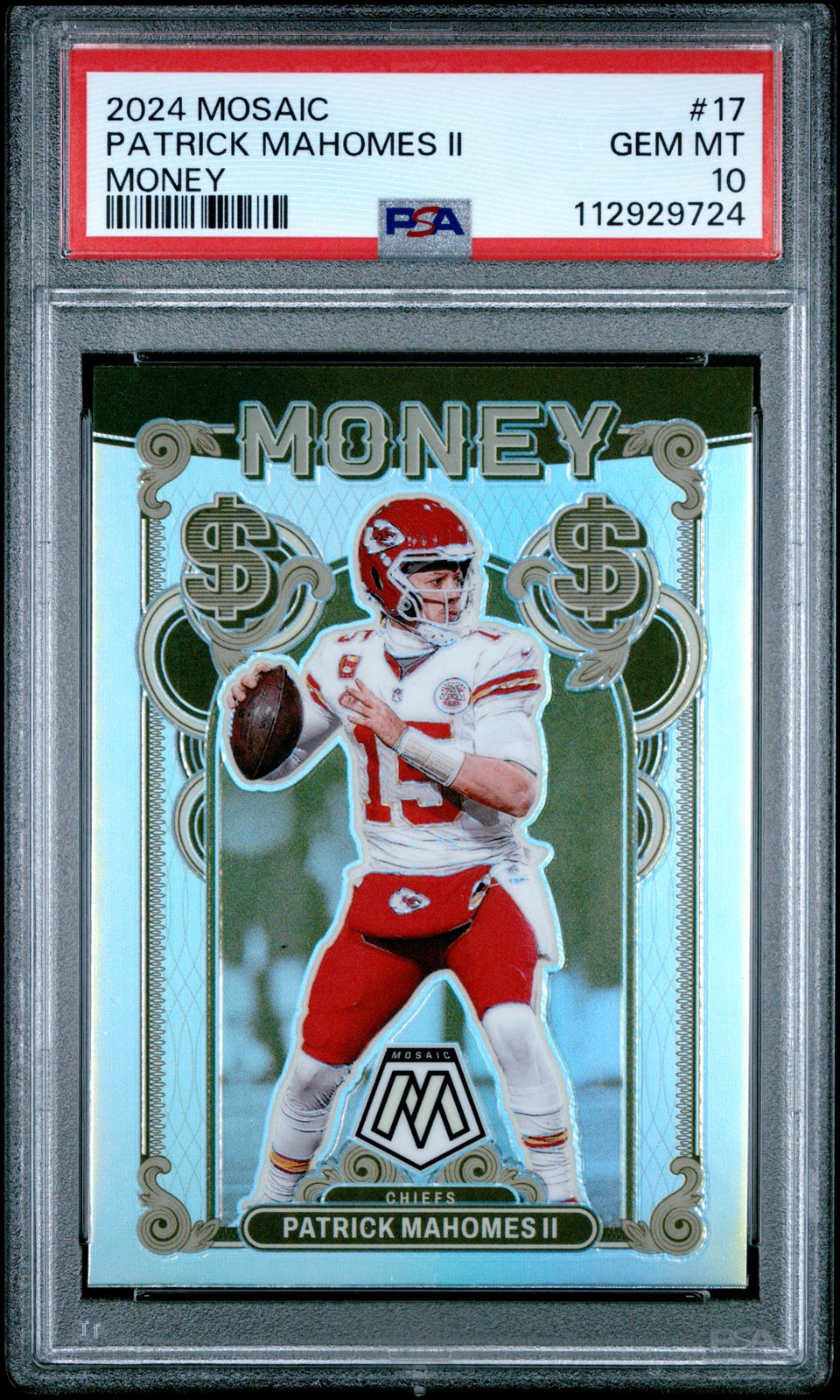 2024 PANINI MOSAIC MONEY #17 PATRICK MAHOMES II PSA 10